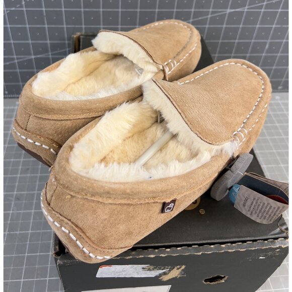 LaMO Women’s Callie Moccasin Slippers Sz. 7 Chestnut EW1934 New Suede Leather - Picture 4 of 9